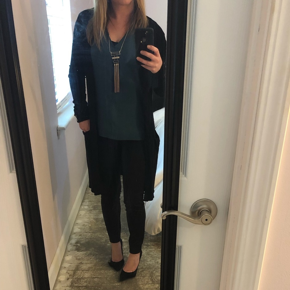 Long Black Cardigan